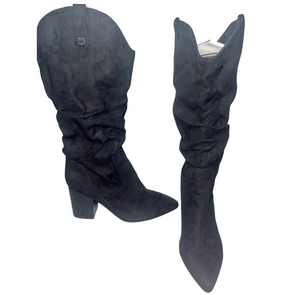 SO® Nichelle Black Slouch High Heel Boots – Women’s Size 8 - Picture 1 of 4